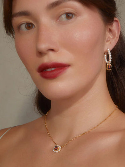 Boucles d'Oreilles Luccichio Avec Perles en Or 14K