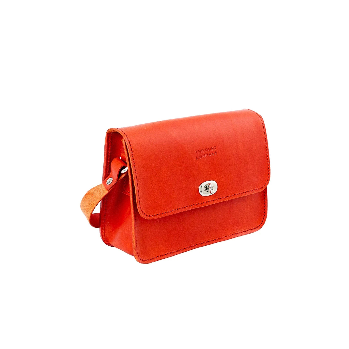 Leather Crossbody Bag in Cuoio Red Mod 163