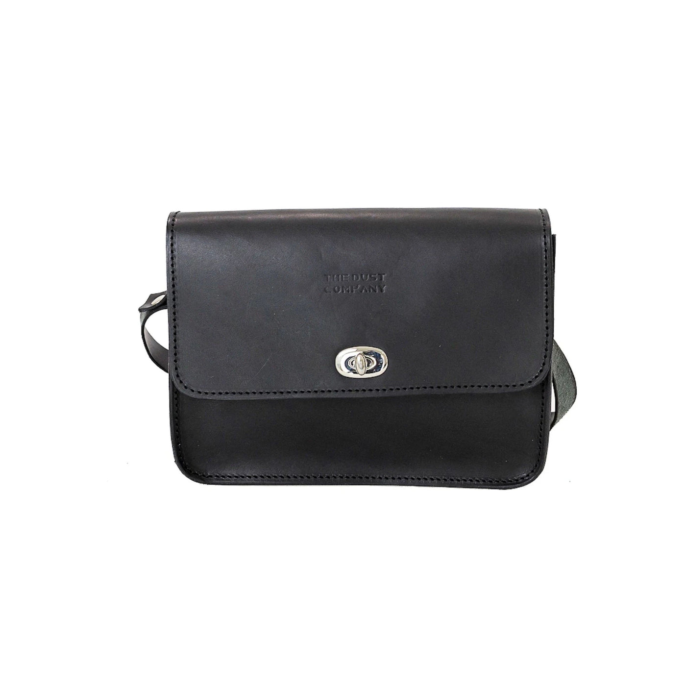 Leather Crossbody Bag in Cuoio Black Mod 163