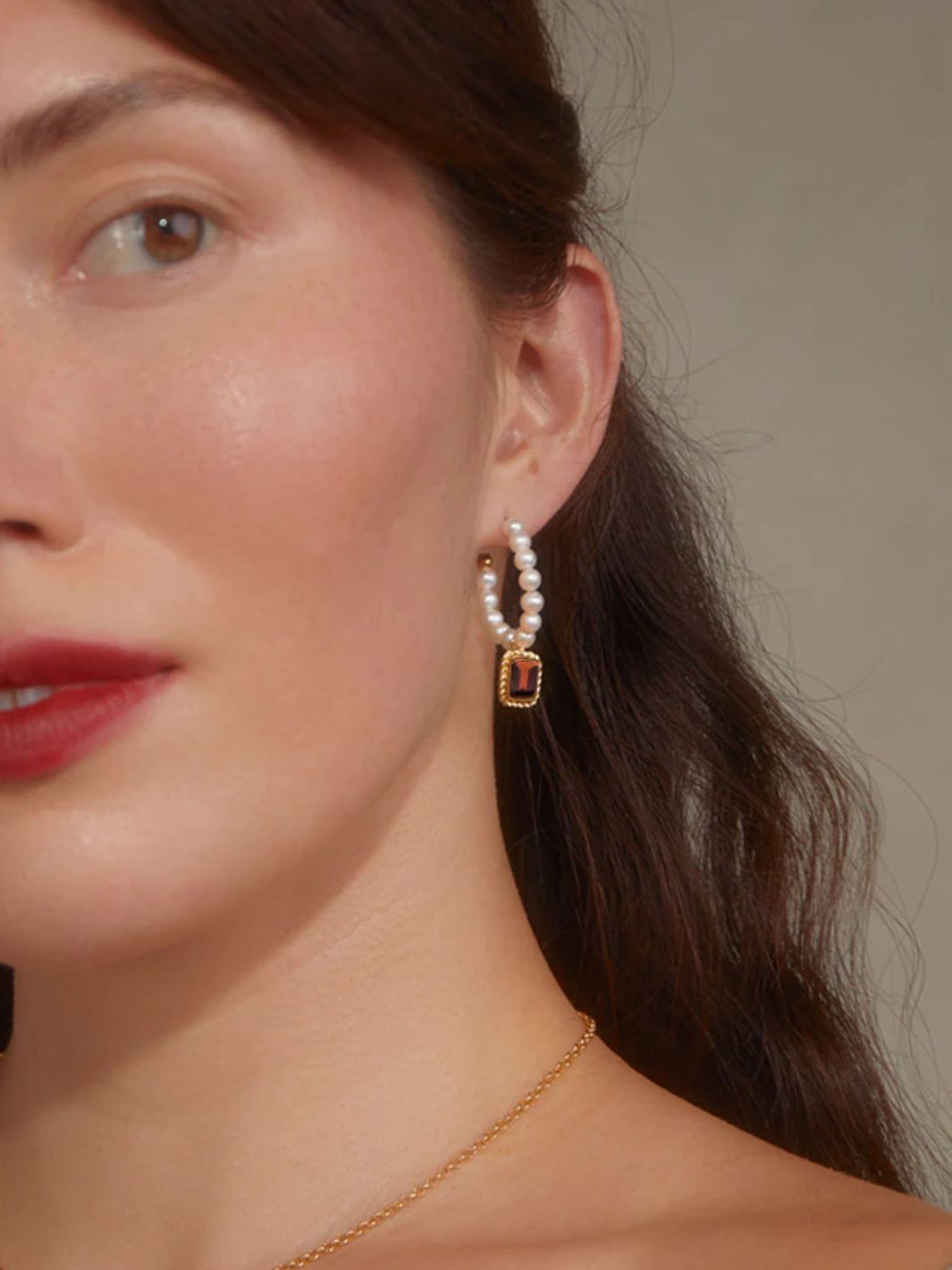 Boucles d'Oreilles Luccichio Avec Perles en Or 14K