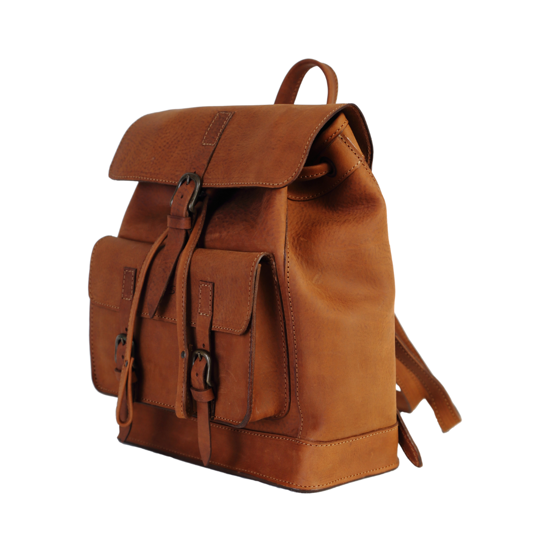 Leather Backpack in Heritage Brown Mod 103