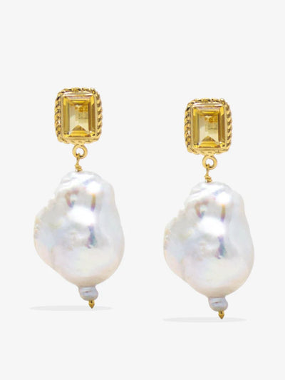 Boucles d'Oreilles Luccichio Avec Perle en Vermeil 18K