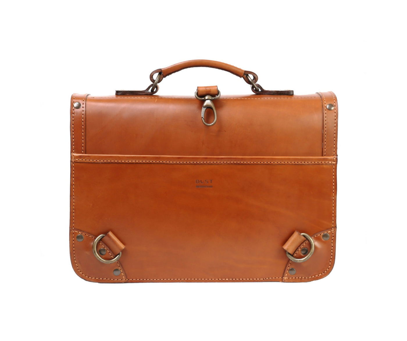 Leather Briefcase in Cuoio Brown