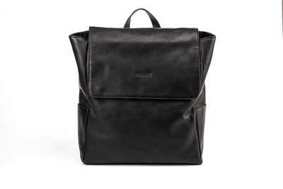 Leather Backpack Black Boston Collection