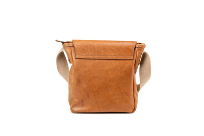 Leather Messenger Light Brown Park Avenue Collection