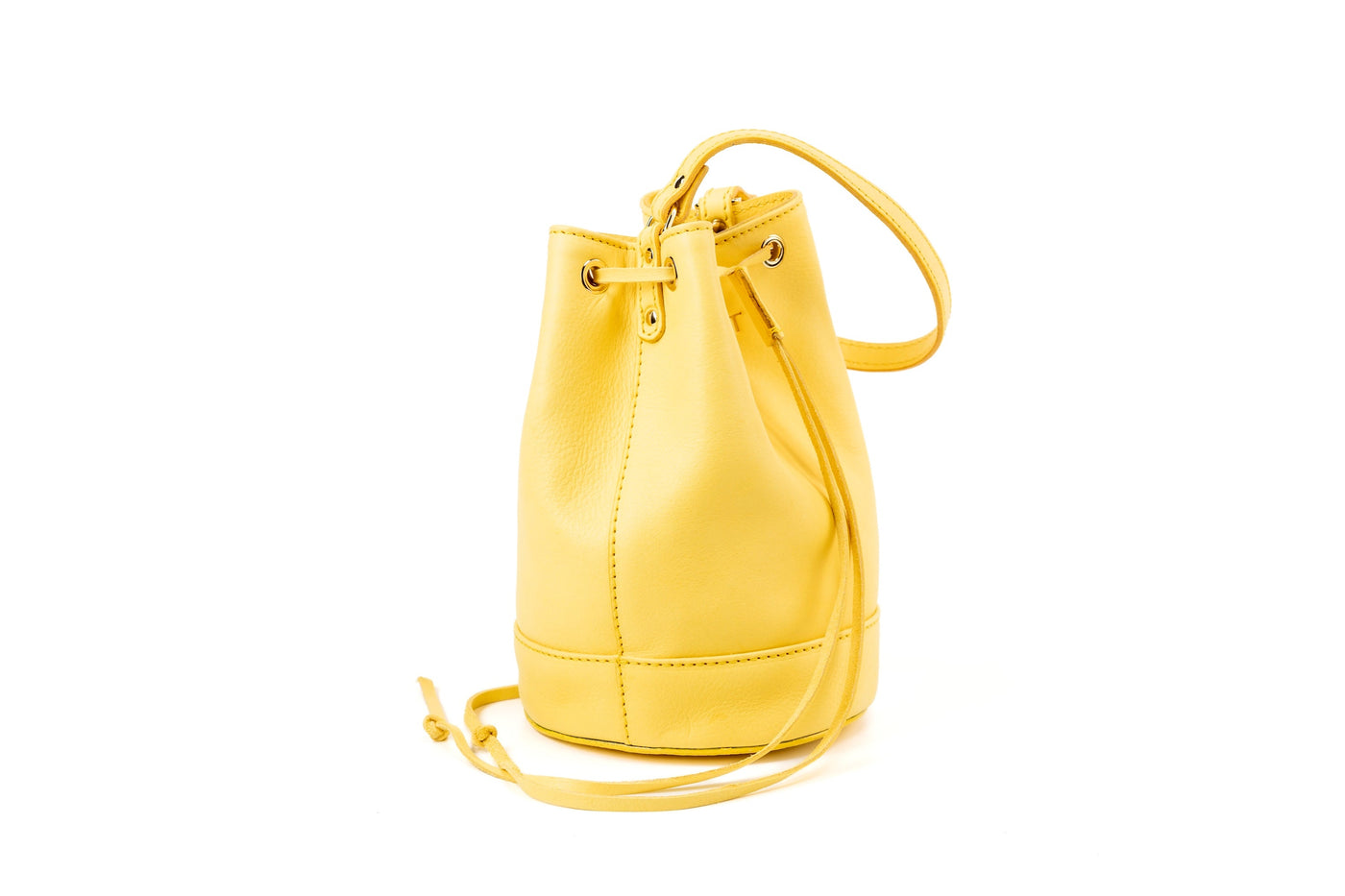 Sac seau jaune Chelsea - Cuir Végétal