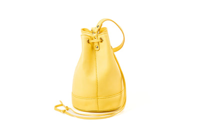 Sac seau jaune Chelsea - Cuir Végétal