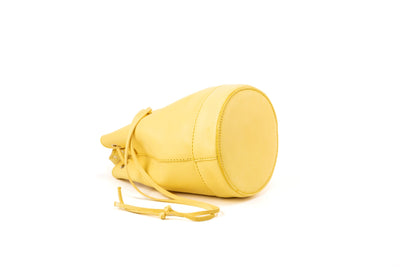 Sac seau jaune Chelsea - Cuir Végétal