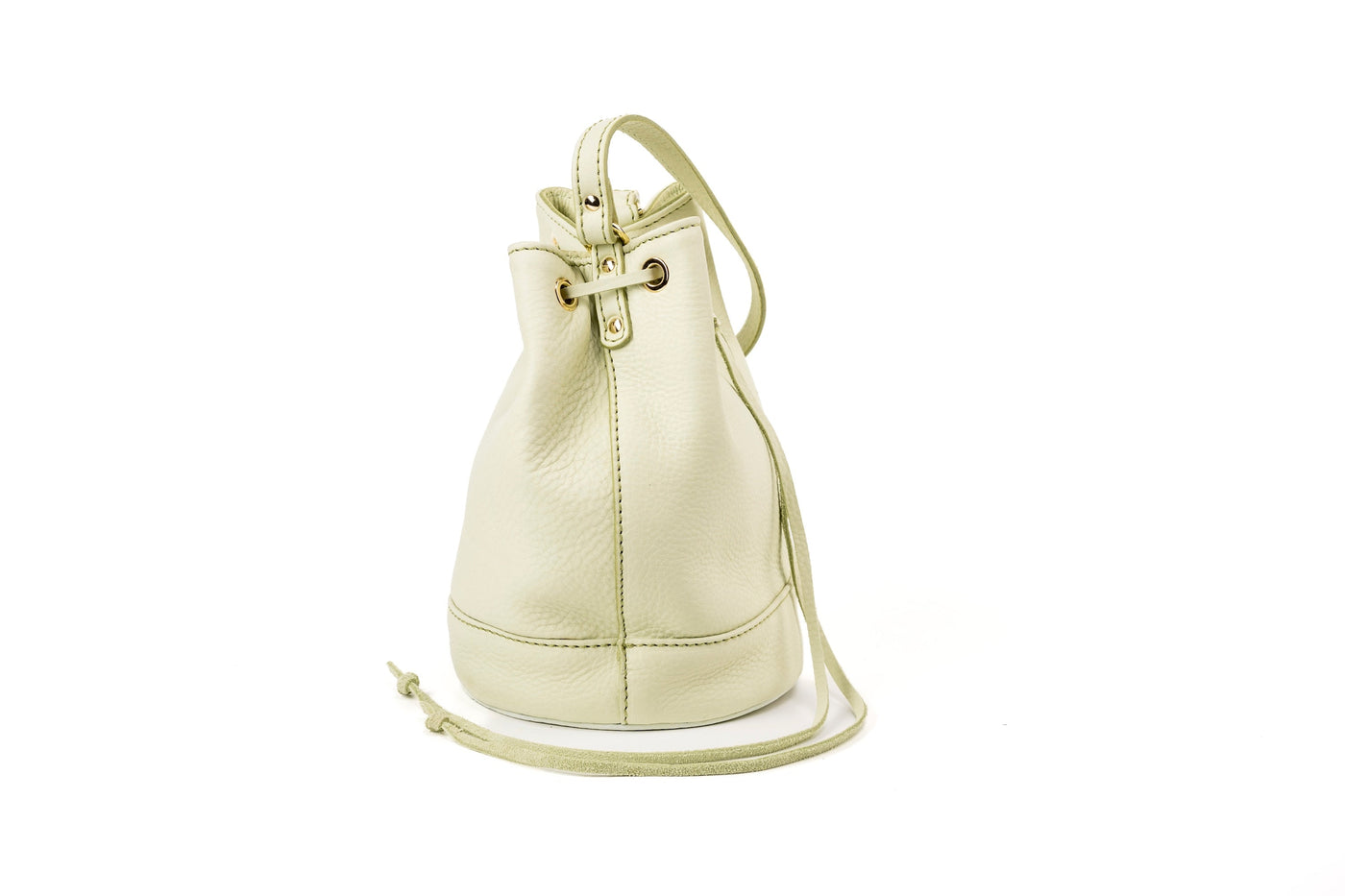 Sac seau vert pistache Chelsea - Cuir végétal