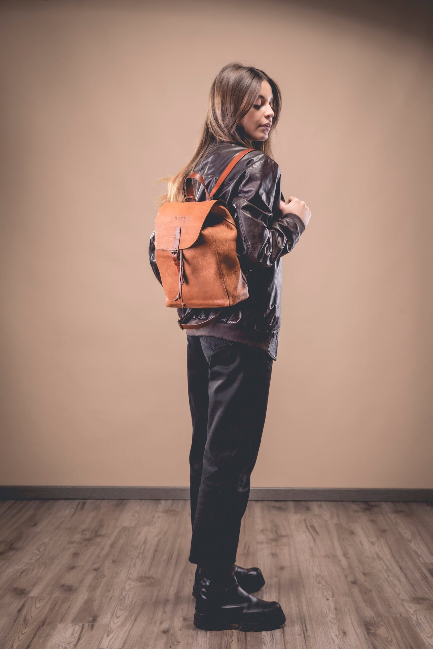 Leather Backpack in Arizona Brown