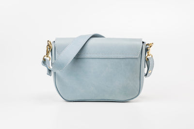 Sac bandoulière bleu clair Broadway- Cuir végétal