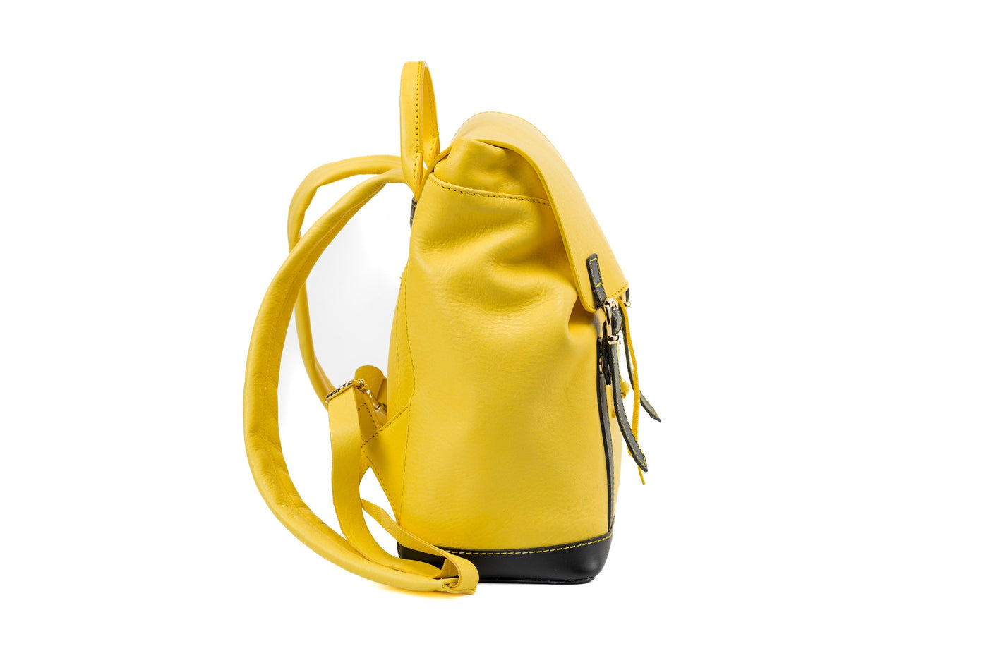 Leather Backpack Yellow Laurel Canyon Collection