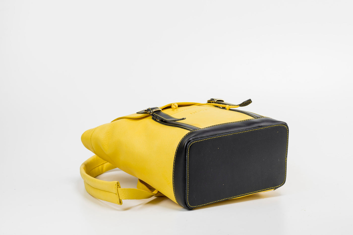 Leather Backpack Yellow Laurel Canyon Collection