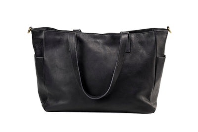 Leather Tote Black Fifth Avenue Collection