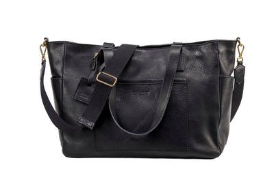 Leather Tote Black Fifth Avenue Collection