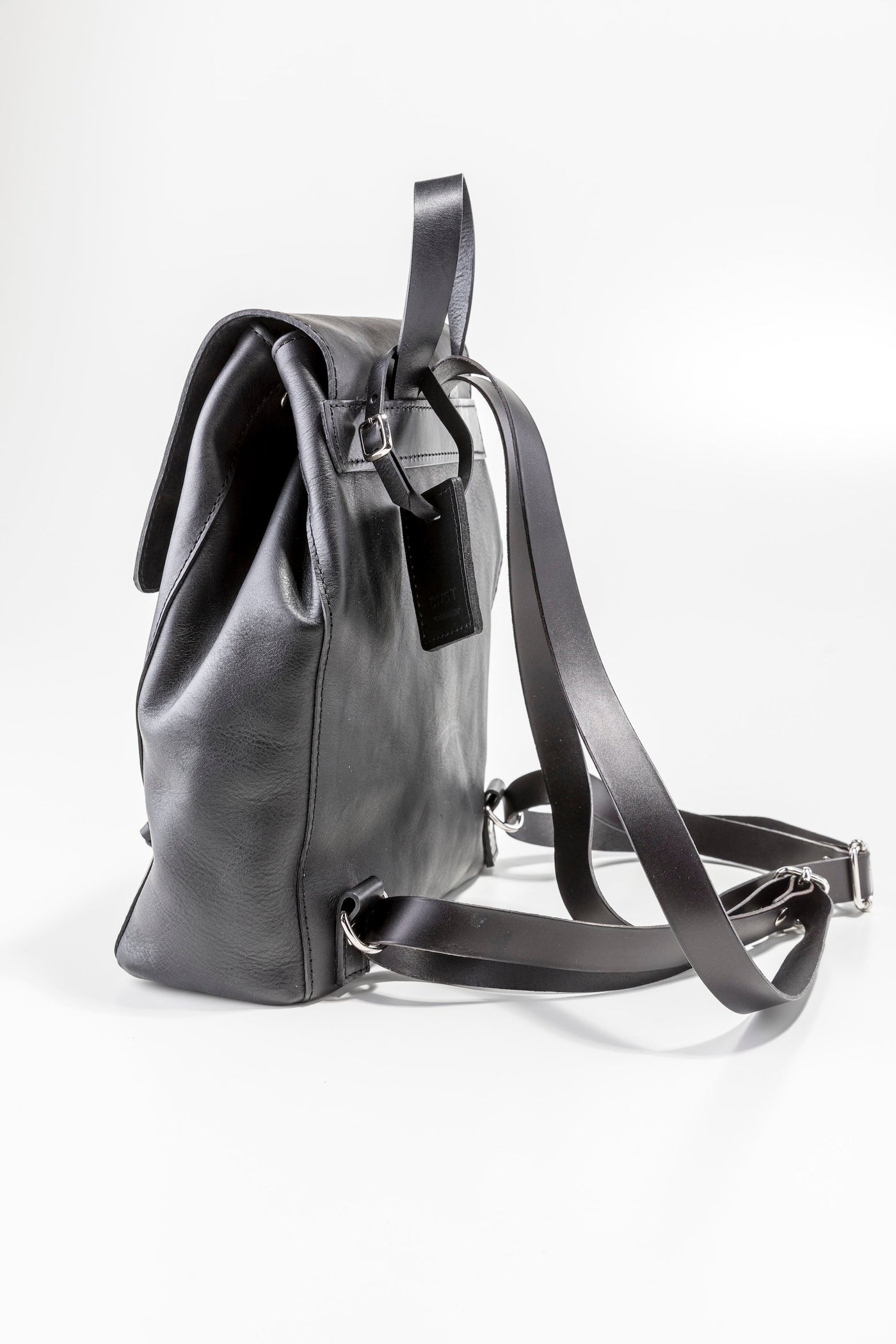 Leather Backpack in Arizona Black Mod 261