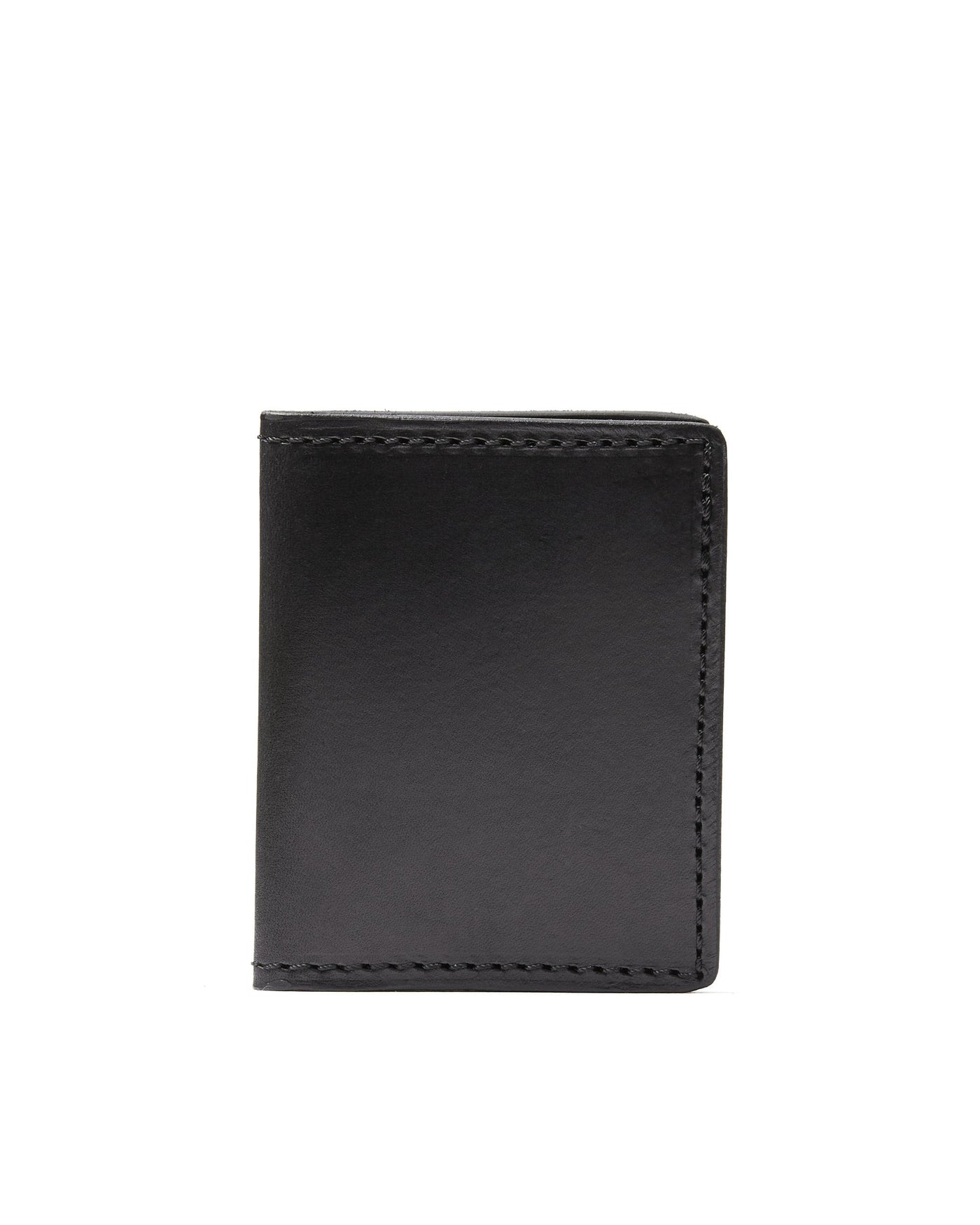 Leather Credit Card Holder in Cuoio Black Mod 131