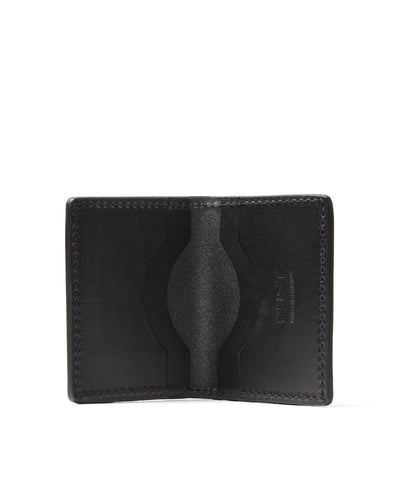 Leather Credit Card Holder in Cuoio Black Mod 131