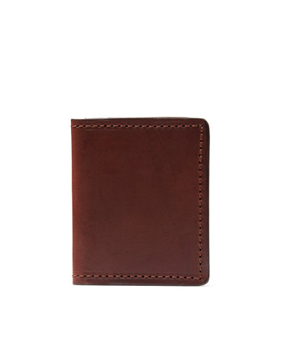 Leather Credit Card Holder Cuoio Dark Brown Mod 131