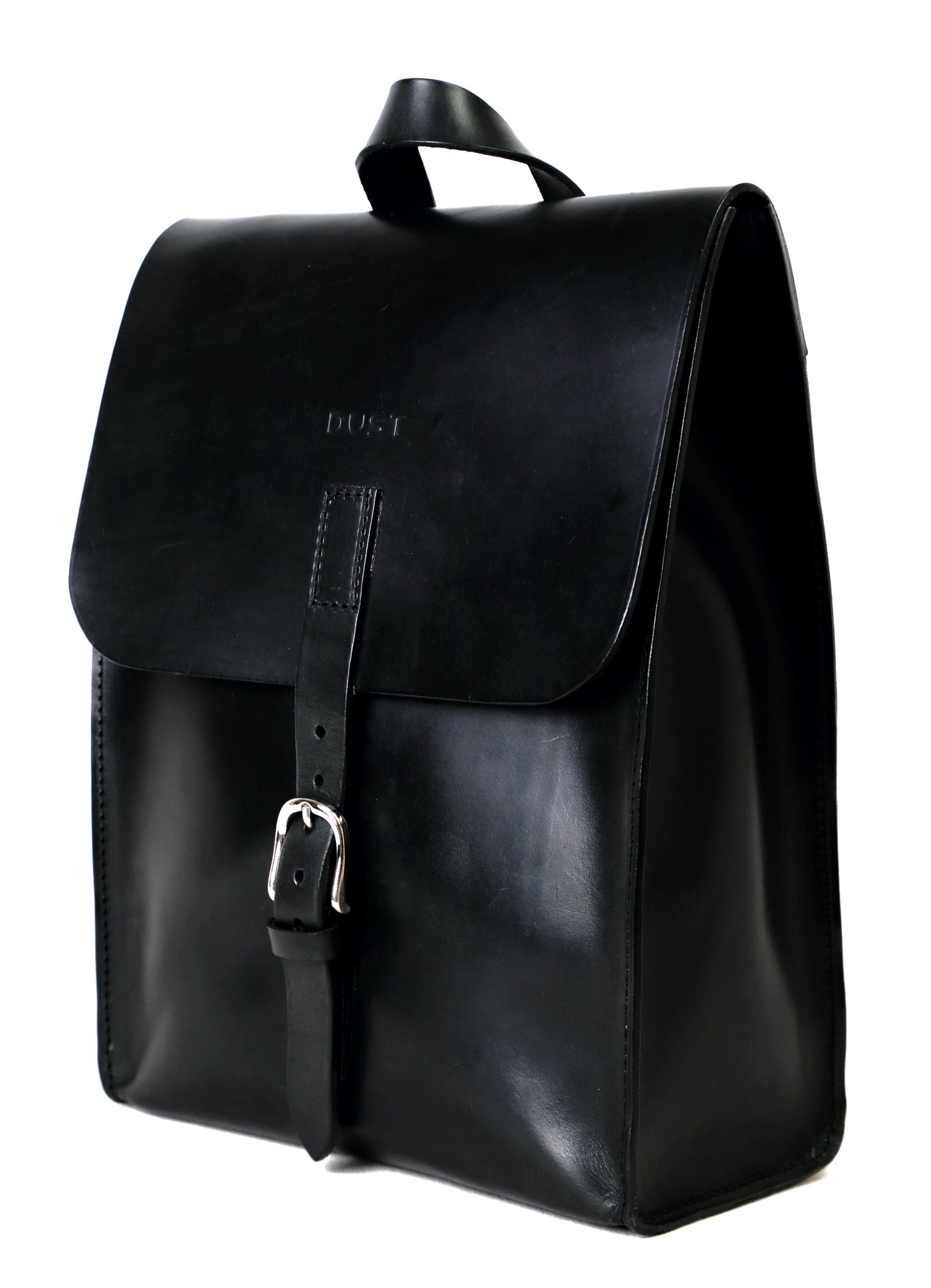 Leather Backpack in Cuoio Black Mod 120