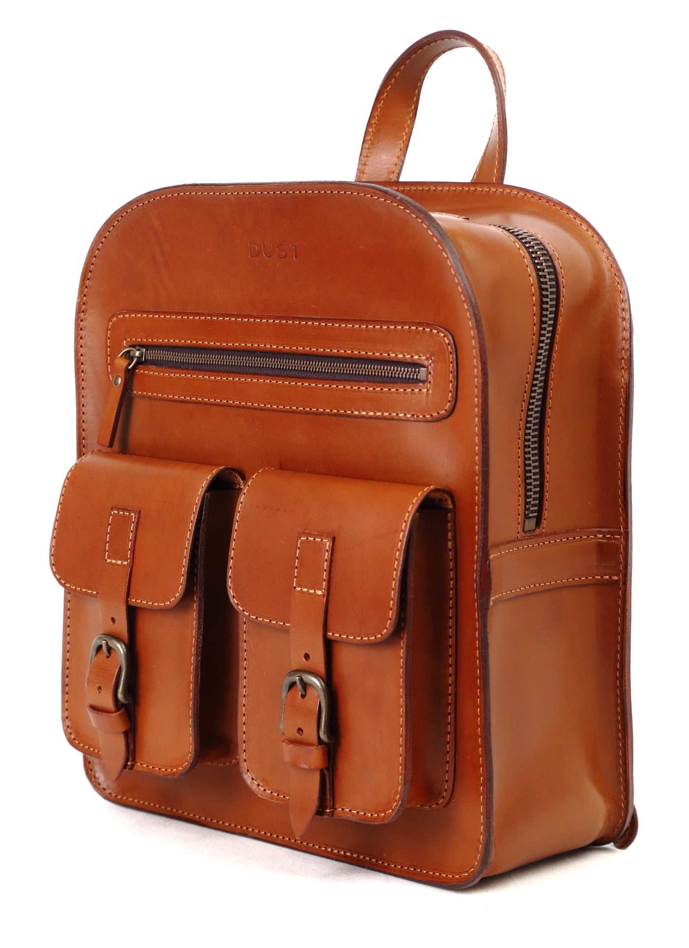 Leather Backpack Cuoio Brown Mod 136