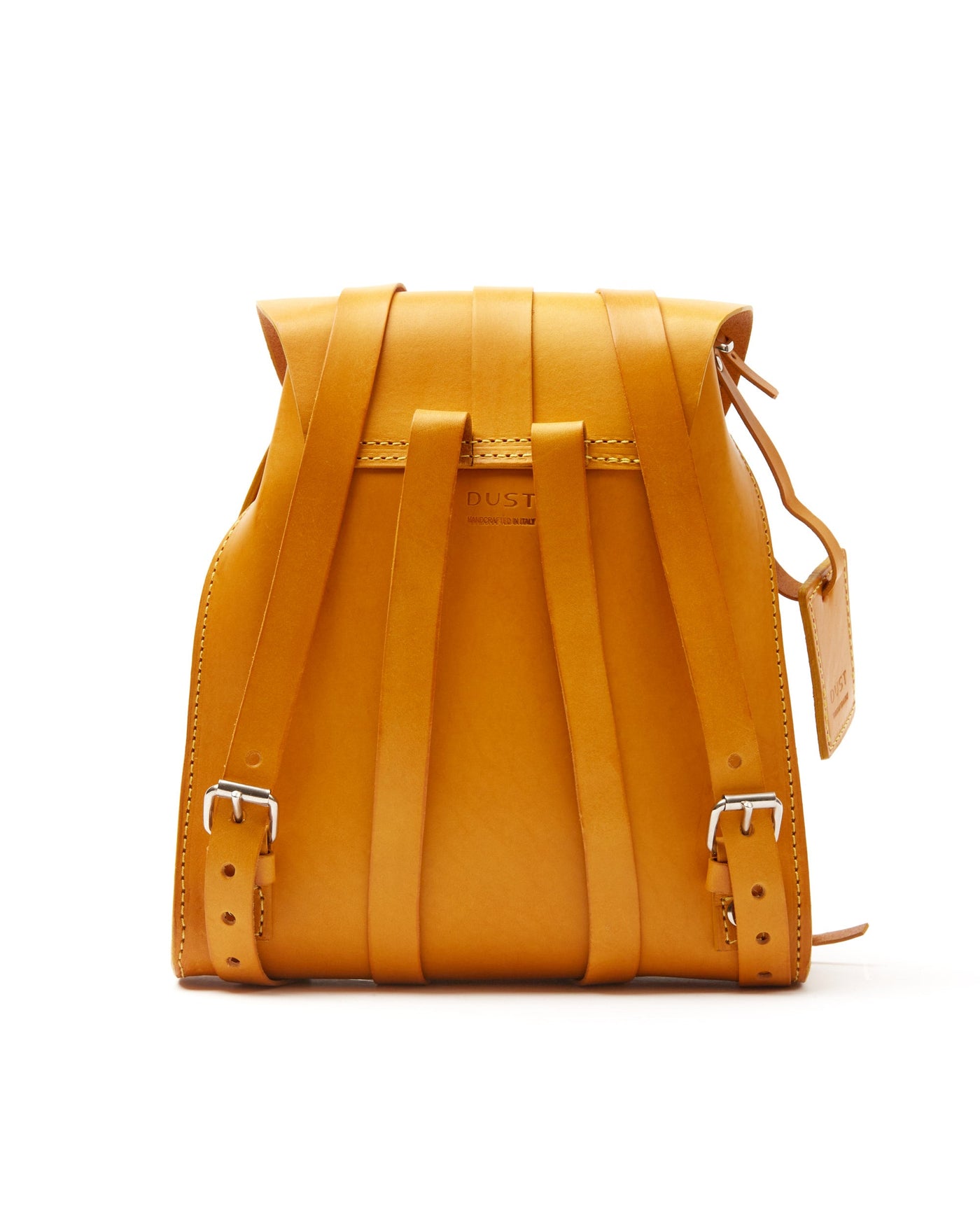 Leather Backpack in Cuoio Yellow Mod 130