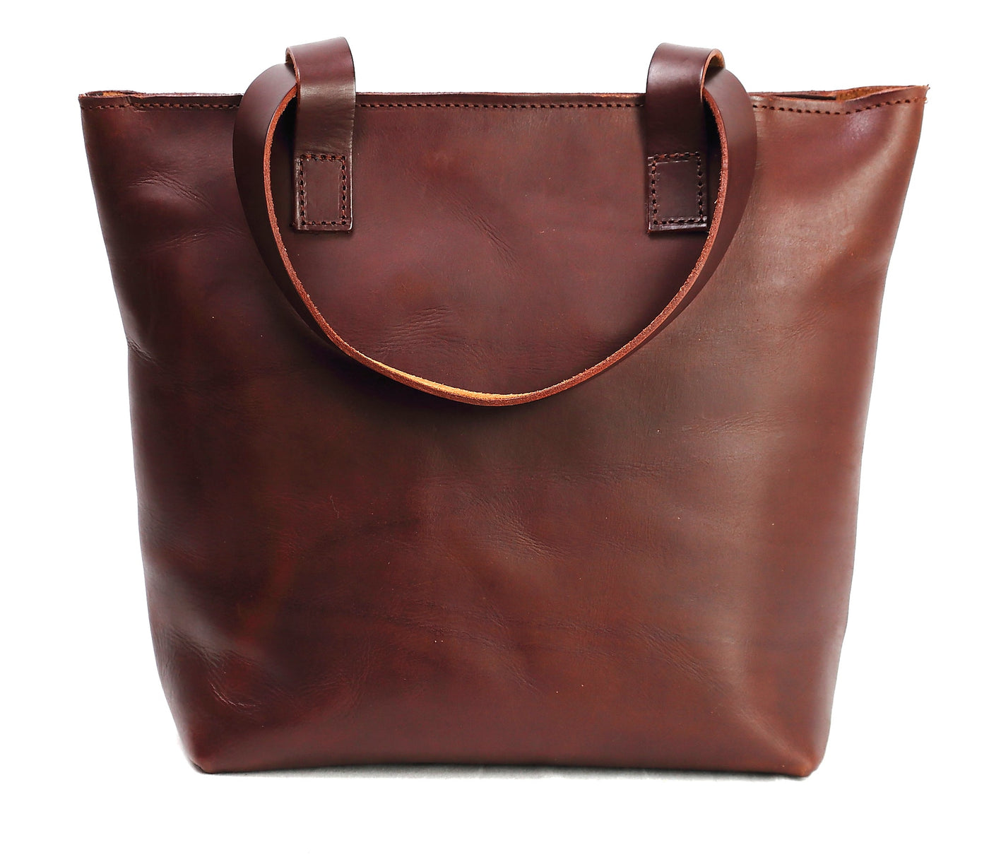 Leather Tote in Cuoio Dark Brown Mod 147