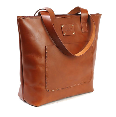 Leather Tote in Cuoio Brown Mod 147