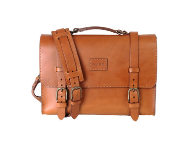 Leather Briefcase in Cuoio Brown Mod 119