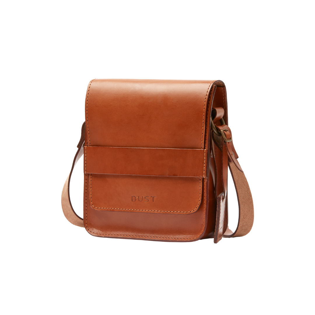 Leather Messenger in Cuoio Brown Mod 114