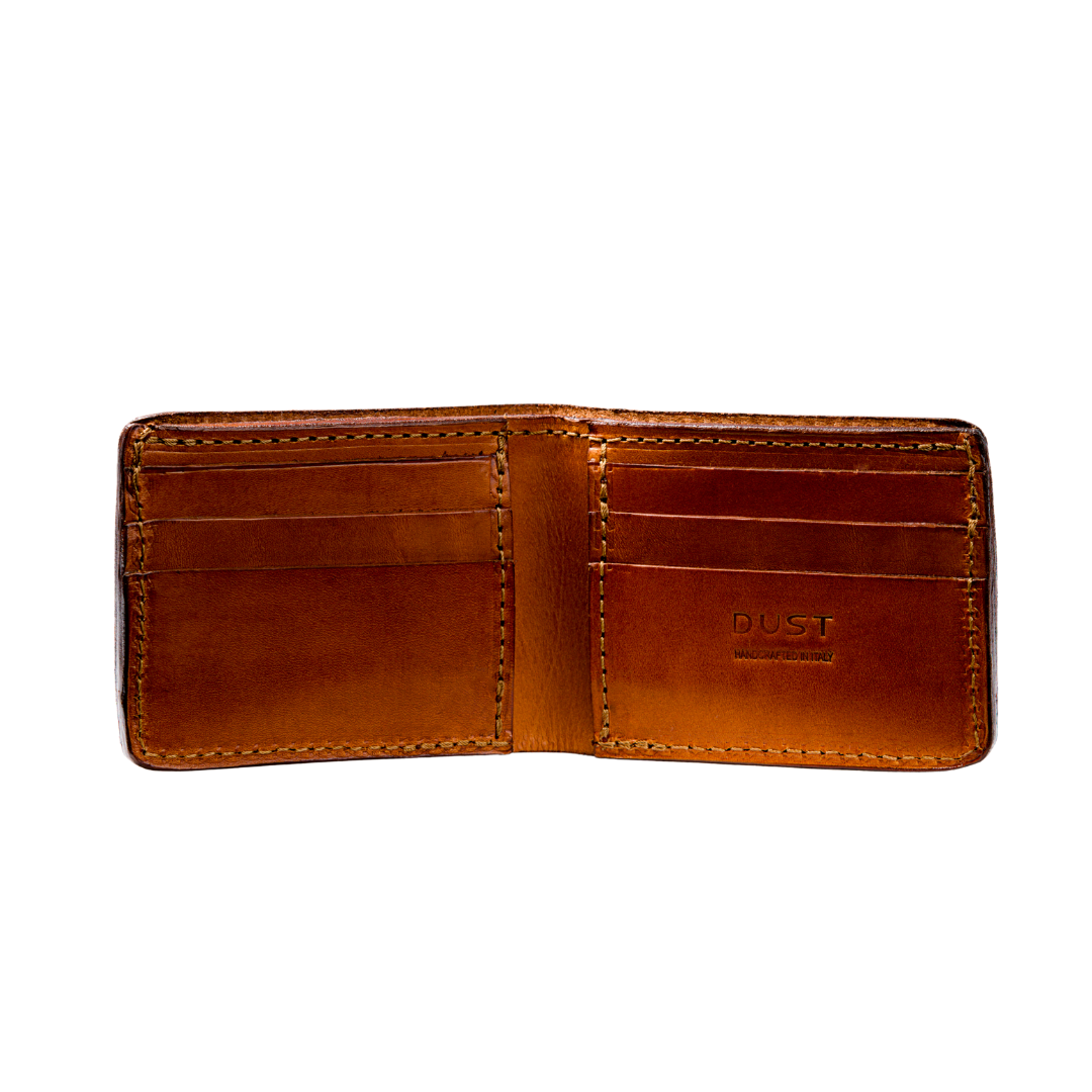 Leather Wallet in Cuoio Brown Mod 110