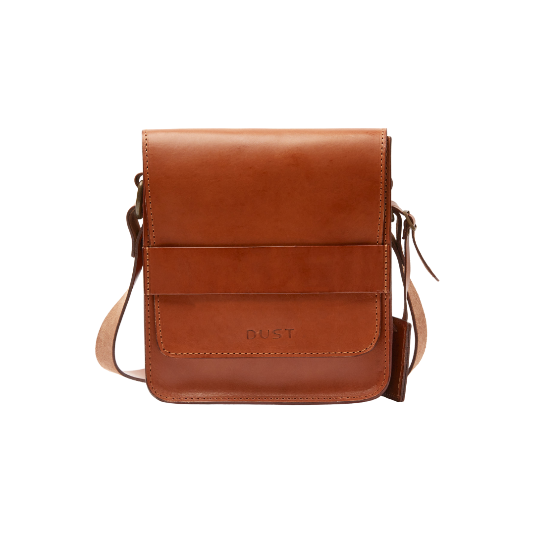 Leather Messenger in Cuoio Brown Mod 114