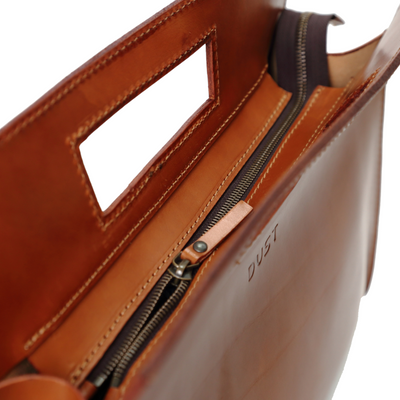 Leather Tote in Cuoio Brown Mod 113