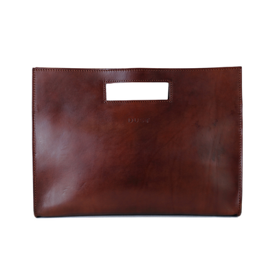 Leather Tote in Cuoio Dark Brown Mod 113