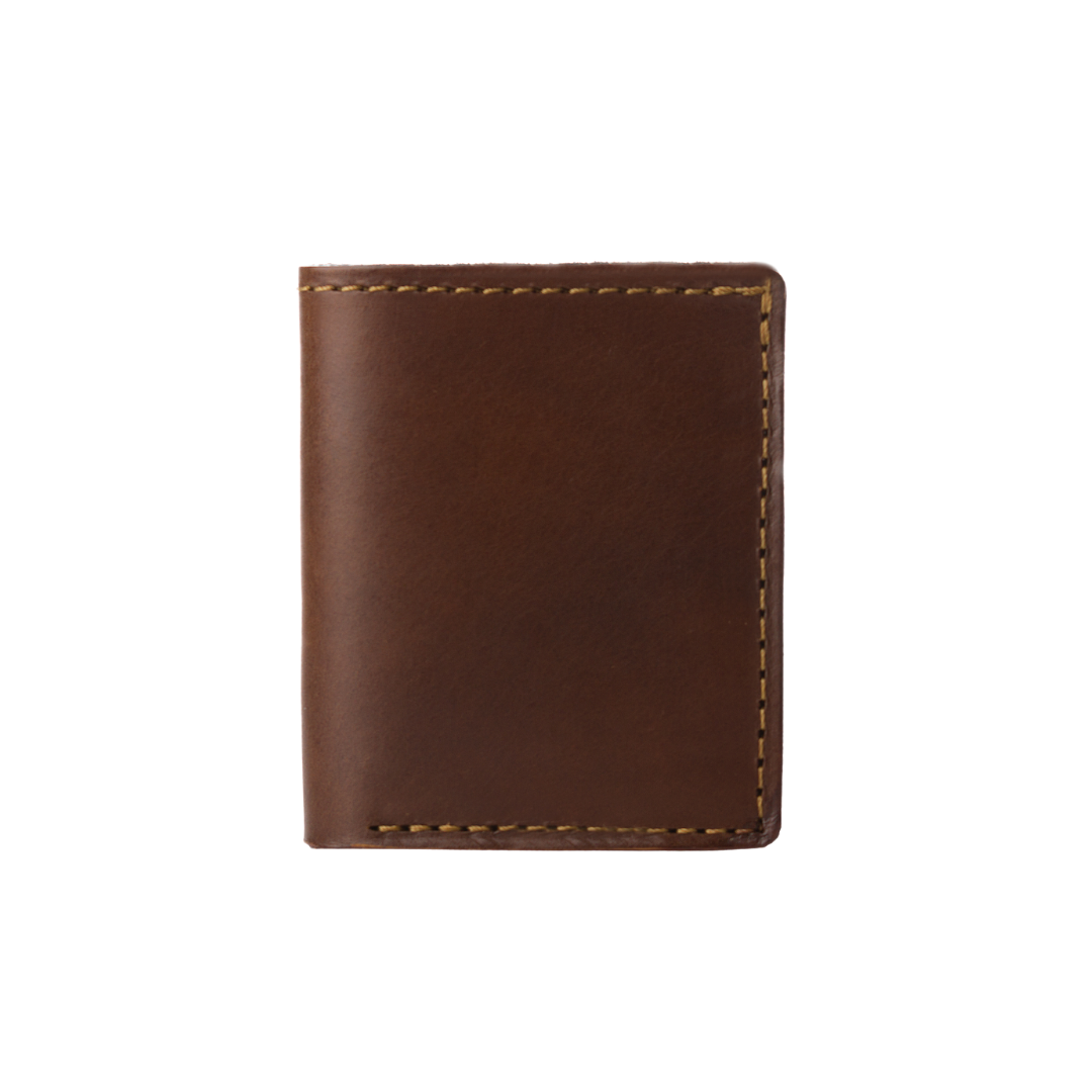 Leather Wallet in Cuoio Dark Brown Mod 111