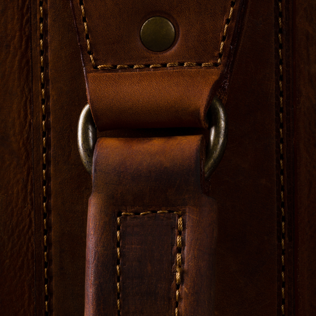 Leather Duffle Bag in Heritage Brown Mod 118