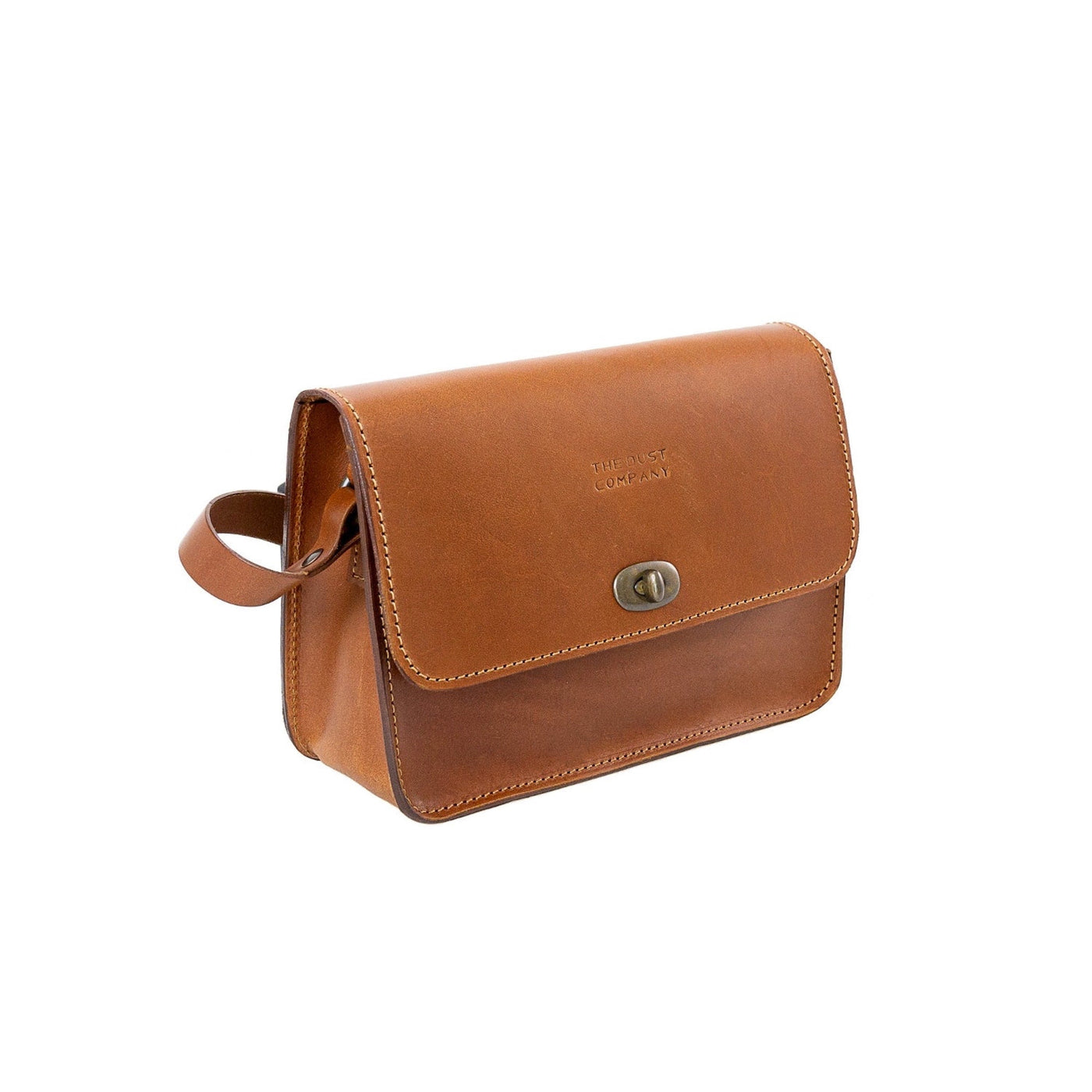 Leather Crossbody Bag in Cuoio Brown Mod 163