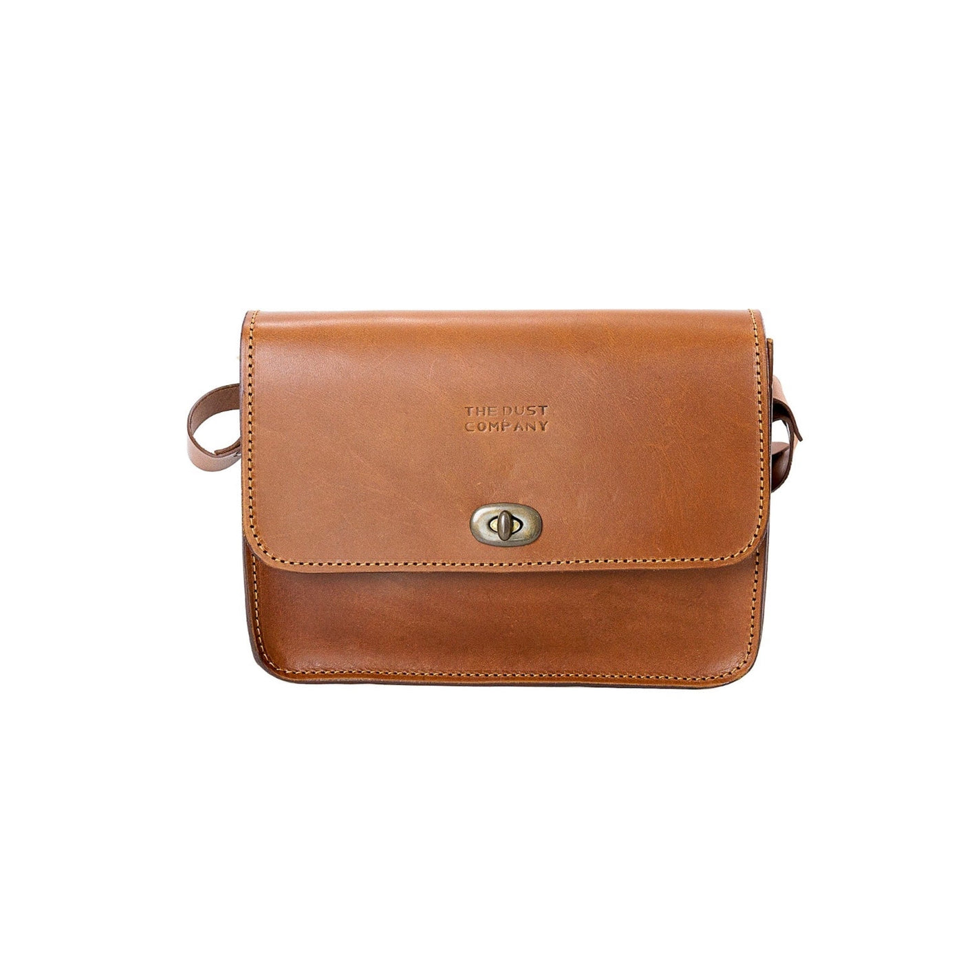 Leather Crossbody Bag in Cuoio Brown Mod 163